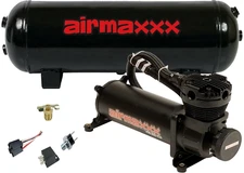 airmaxxx 480 Black Air Compressor w/3 Gallon Tank 165/200 Switch Air Ride Kit