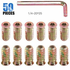 Lot de 50  crous filet s en acier au carbone plaqu  zinc avec cl  hexagonale M6