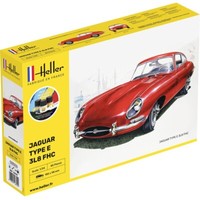 Modellbausatz Jaguar Type E 3,8 L 1/24 Einsteiger Set Heller 56709