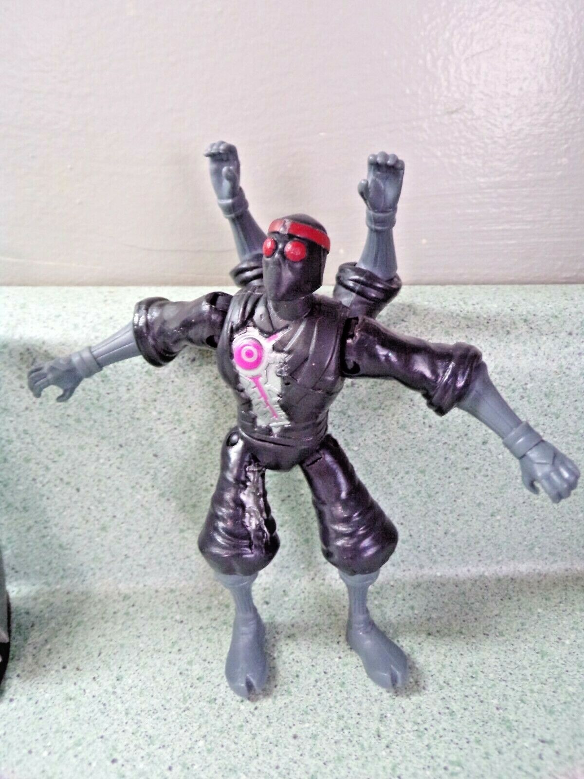 Lot x 2 Teenage Mutant Ninja Turtles Shredder & Foot Soldier Footbot w