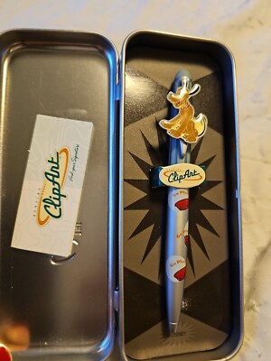 Rare Vintage Pluto  Pen,  Walt Disney Gallery Clip Art Disneyland Pluto Pen
