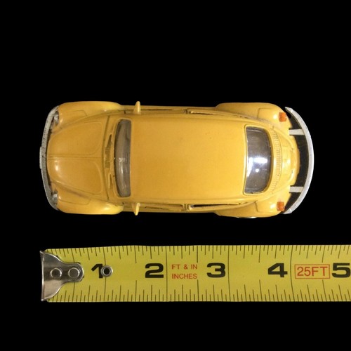 VINTAGE WELLY VW VOLKSWAGEN YELLOW 1:34-1:39 SCALE METAL - Picture 7 of 7