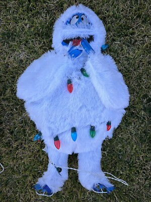32  Pre-Lit LED Light Up Rudolph BUMBLE Abominable Snowman Yard Art Decoration
