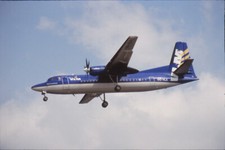 Dia OO-VLX Fokker 50 VLM Airlines Flugzeug 35mm ungerahmt O155-5-3