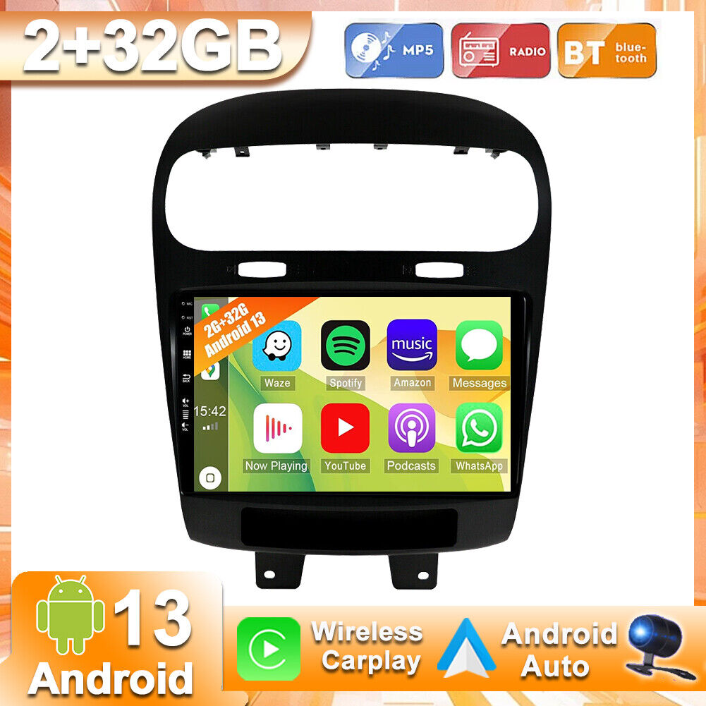 9 Autoradio CarPlay Navi Für Fiat Freemont 2013-2020 Android13 GPS DAB AHD 32GB