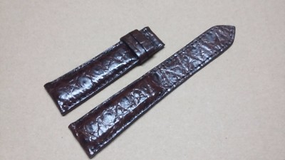 22mm/18mm Brown Alligator Crocodile Embossed Leather Watch Strap Band