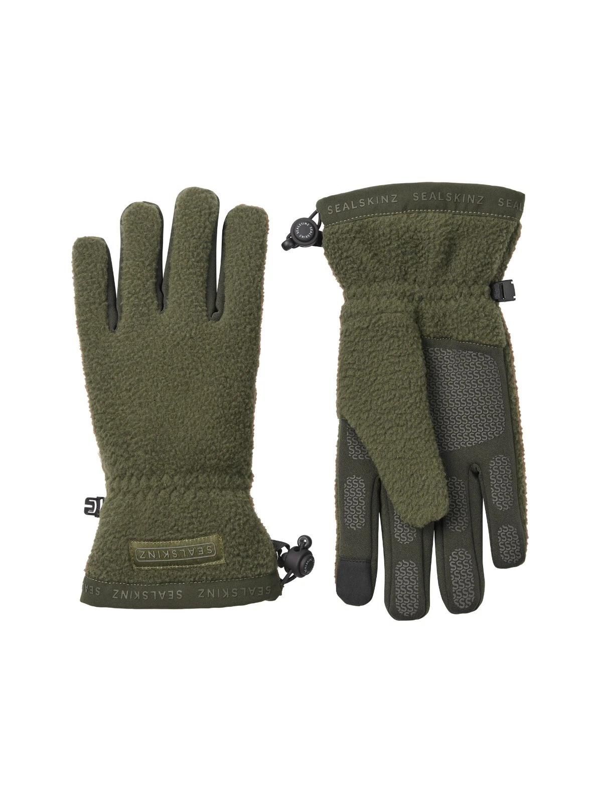 SealSkinz Hoveton Waterproof Sherpa Fleece Gloves - Olive