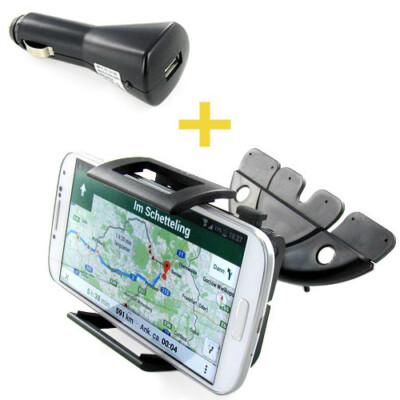 CD Schlitz KFZ Halterung & USB Adapter Samsung Galaxy Note 2 LTE 3 Neo II III