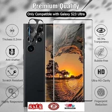 For Samsung Galaxy S23 Ultra 5G Tempered Glass Screen Protector+Lens Cover