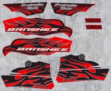 2010 Yamaha Banshee 8pc Red/Black Decals Stickers Labels Graphics pegatinas