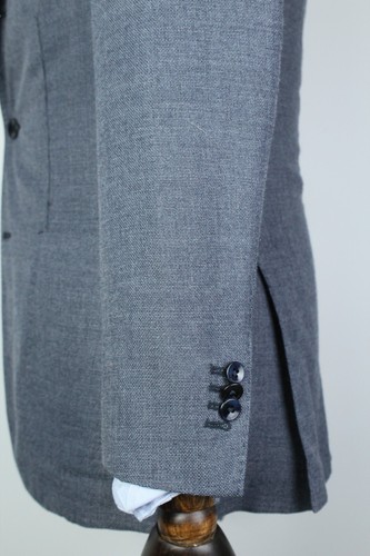 BOGLIOLI Gray Hopsack WOOL Solid Sport Coat Blazer Jacket 46IT 36US/UK - Picture 11 of 16
