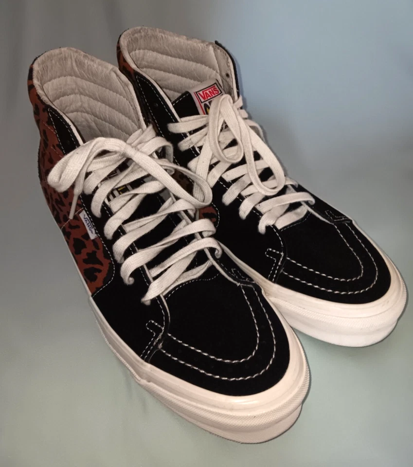 Vans Hi Leopardo Mujer Talla 10.5 Zapatos Tenis Leopardo Estampado Animal Atlético Foto 2 de 4