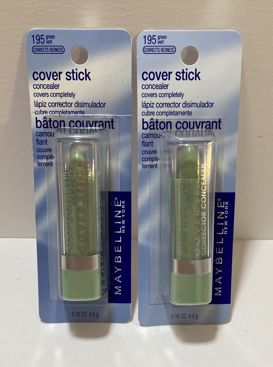 Maybelline Cover Stick Concealer, 195 Green (Lot of 2) New Sealed eBay