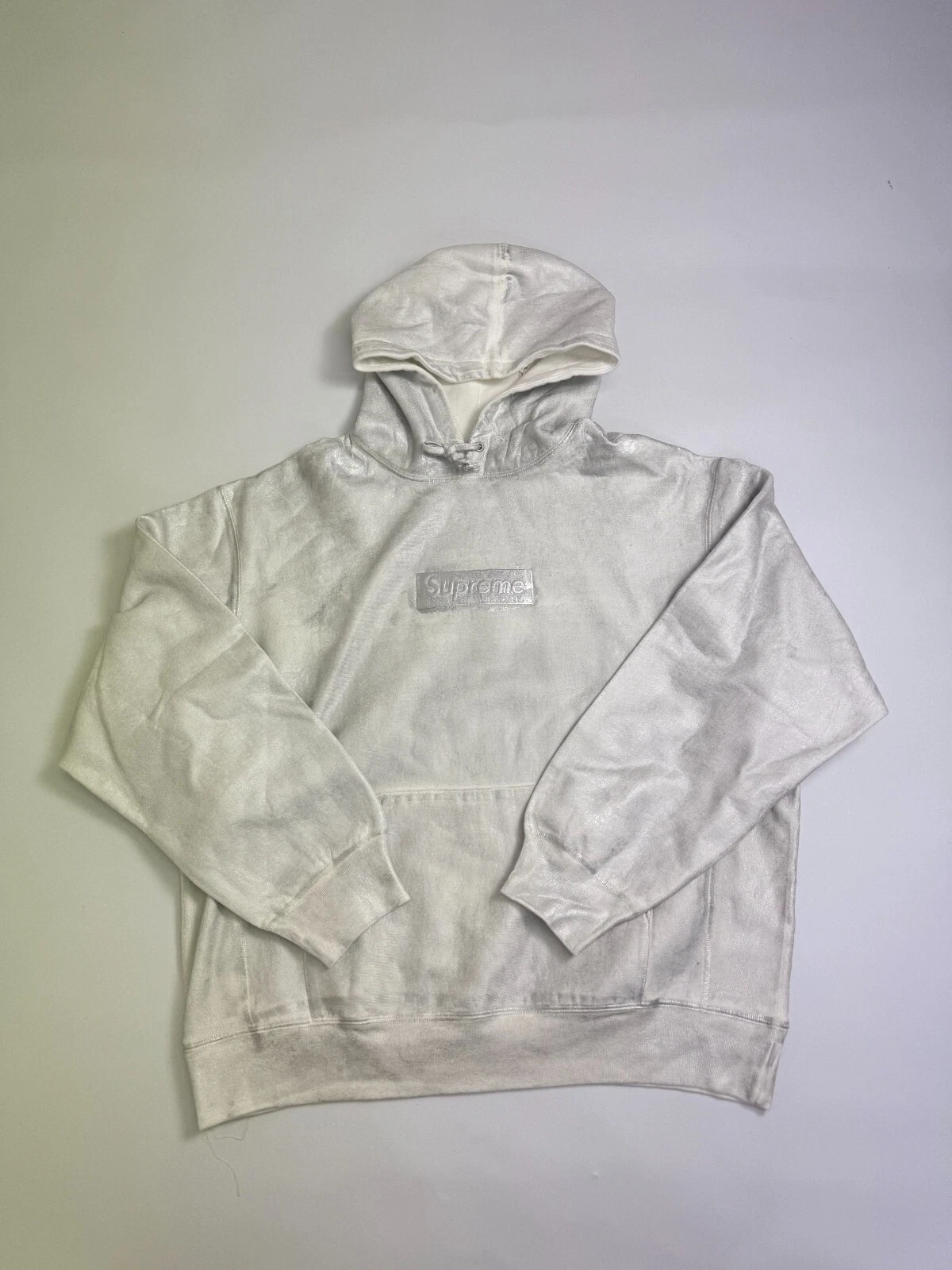 Sweat à capuche logo boîte Supreme MM blanc   Taille XXL   FLAMBANT NEUF   LIVRAISON GRATUITE