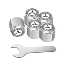 5PCS Alloy Car Tire Air Valve Stem Cap Cover for Most Mercedes Cars Wagons&SUVs
