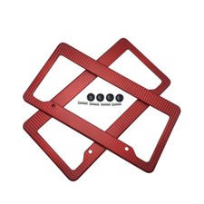 2 X Jdm Red Carbon Fiber Look License Plate Frame Cover Front Rear Universal 2 2 X Jdm Red Carbon Fiber Look License Plate Frame Cover Front Rear Universal 2