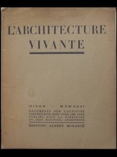 L'ARCHITECTURE VIVANTE HIVER 1926 - GROPIUS, BREUER, VAN RAVESTEYN, EILEEN GRAY