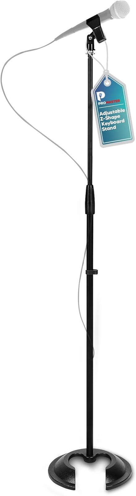 round Base Microphone Stand - Portable, Universal and Adjustable, Performance an