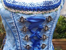 Dirndl Bluse Damen Für Oktoberfest - Baumwollmischung Kurzarm Traditionell