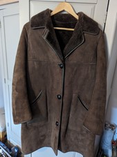 Vintage Nurseys Sheepskin Coat - Size 36 - Chocolate Brown