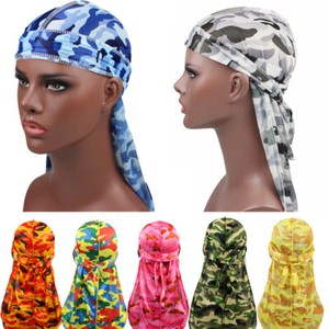 Rags Hair Accessories Headband Camo Durags Men&#39;s Silky Turban Pirate Hat | eBay