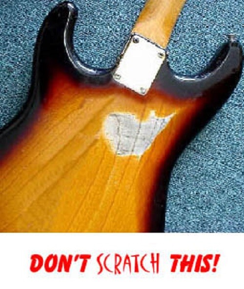 Guitar Finish Protector by Scratch Pad, "RED HOT," NO LOGO Stop Buckle