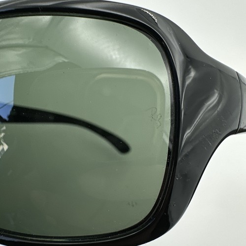 Occhiali da sole Ray Ban Italy RB 4068 601 3N montatura nera lenti verdi con custodia - Foto 5 di 14