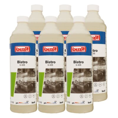 Buzil Bistro G 435 6 x 1 Liter Küchenintensivreiniger Öl- und Fettlöser Set
