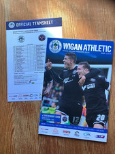 Wigan Athletic v Shrewsbury Town 21/11/2015 League - programme and teamsheet