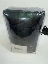 Hudson 43 Cozy 2 Pack Navy/GRN Tartan Standard Sham Cotton Flannel Pillowcases 