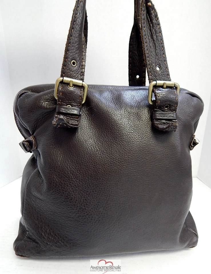 Bolso de Mano Carla Mancini Marrón Cuero Suave Foto 4 de 4