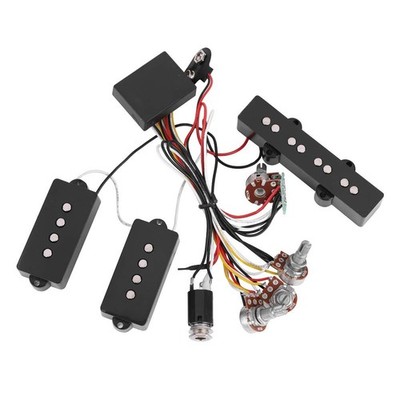 Bass Pickup,Bass Preamp Wiring Circuit Pickup Accessory for Bass Guitar Activ...