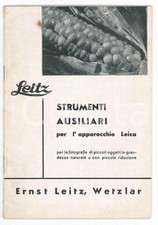1938 WETZLAR Ernst LEITZ Strumenti ausiliari per l'apparecchio LEICA *ILLUSTRATO