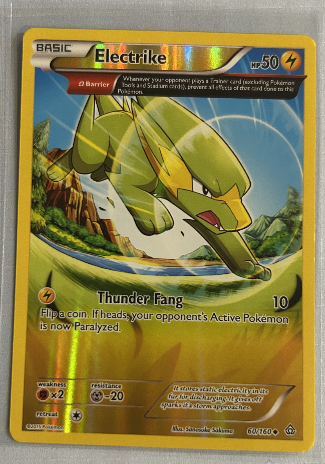 Pokemon TCG Electrike (Omega, 60/160) - Reverse Holofoil - Primal Clash - NM