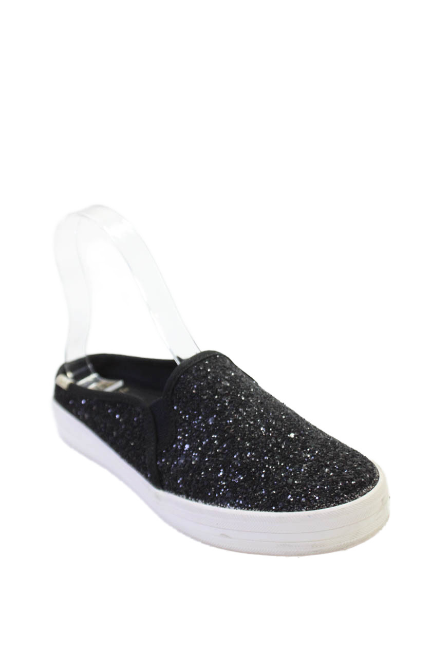 Keds x Kate Spade Women's Sparkle Rubber Sole Slide Sneaker Black Size 6