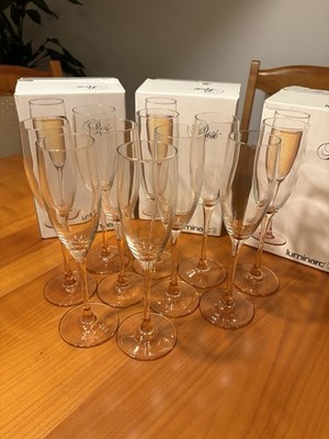 9 Luminarc France Rosé-Sektgläser 17 cl   Vintage   mit Originalkartons