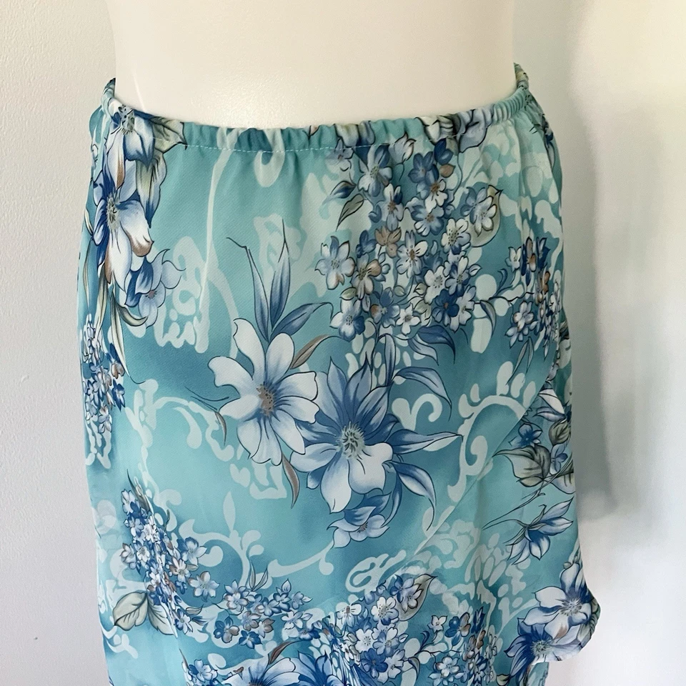 Falda Midi Asimétrica Floral Años 90 Y2K De Colección M Volantes Dobladillo Hada Capricho Pastel Foto 4 de 4