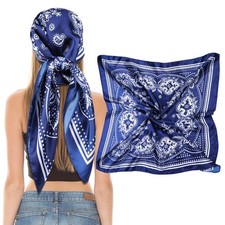 Giantree Women Square Satin Head Scarves Satin Scarf 35" Large Soft Square Satin