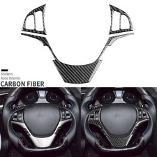 Real Carbon Fiber Steering Wheel Panel Cover For Hyundai Genesis Coupe 2013-2016