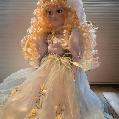 Porcelein Doll Ball Gown Victorian Blonde Elegant Cathay Danielle