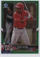 2018 Bowman Chrome Prospects Green Refractor 27/99 Yasel Antuna #BCP173 tw0