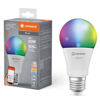 LED Smart+ A60 Birne 9W = 60W E27 matt 806lm RGBW 2700K-6500K Dimmbar App WiFi