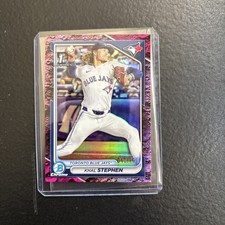2024 Bowman Draft Chrome Fuchsia Lunar Refractor /199 Khal Stephen #BDC-59