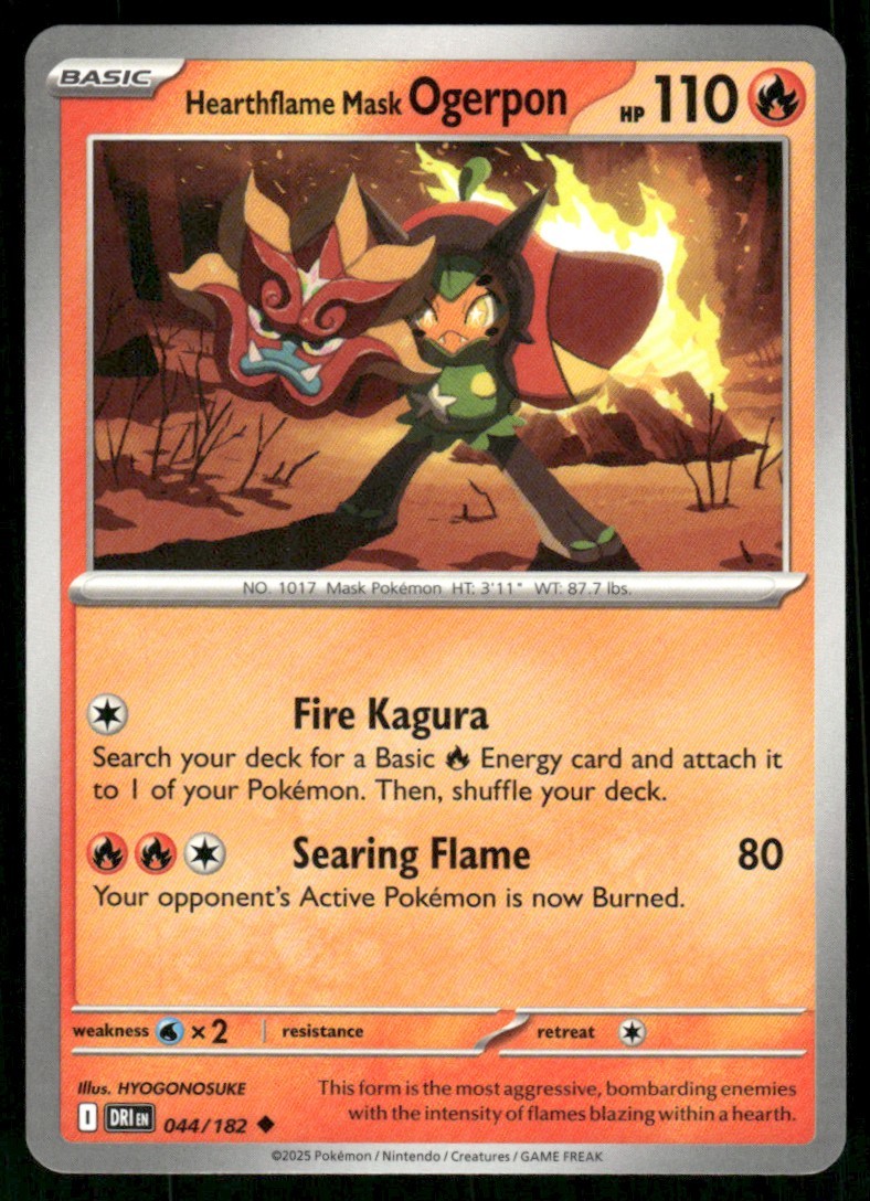 2025 Scarlet & Violet Series - Destined Rivals Hearthflame Mask Ogerpon Uncommon
