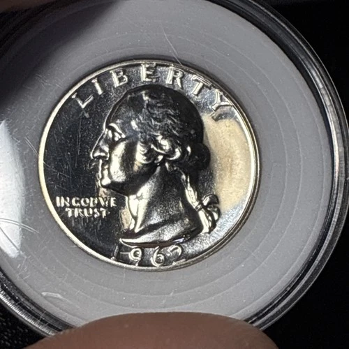 1962 Washington Quarter Proof 90% Silver Gem BU Deep Mirror Fields