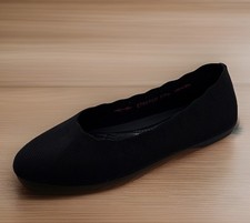 Skechers Women's Cleo Stretch Fit Walking Flats Black Size 8.5 Washable NEW