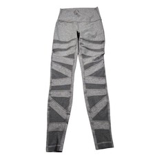 Lululemon Leggings Womens 6 Gray High Rise Ankle Colorblock Knit Run Yoga Gym