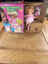 Vintage 1992 Tyco Magic Potty Baby Doll Open BOX TYCO