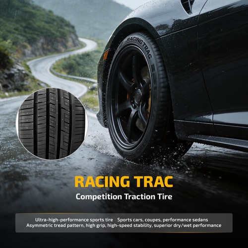 RACING All-Season 245/35ZR20 95W UHP Tire 7.4mm Tread 420AA 50000 Miles BSW - Picture 4 of 7