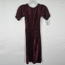 Cat Jack Jumper Girl's XS 4/5 Burgundy Velvet 1 Piece Zipper Short Sleeve NWT